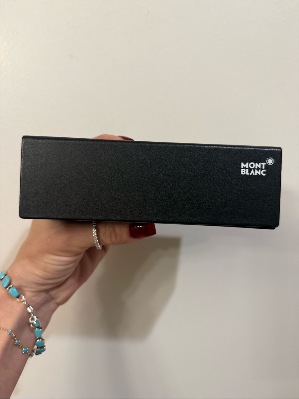 Montblanc Black Leather Sunglasses Eye Glasses Case (Only)
